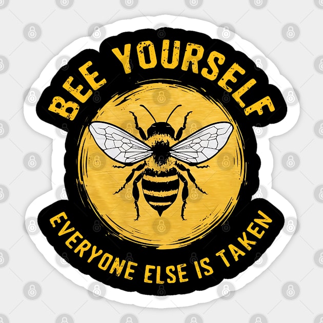 Bee Yourself Sticker by NomiCrafts